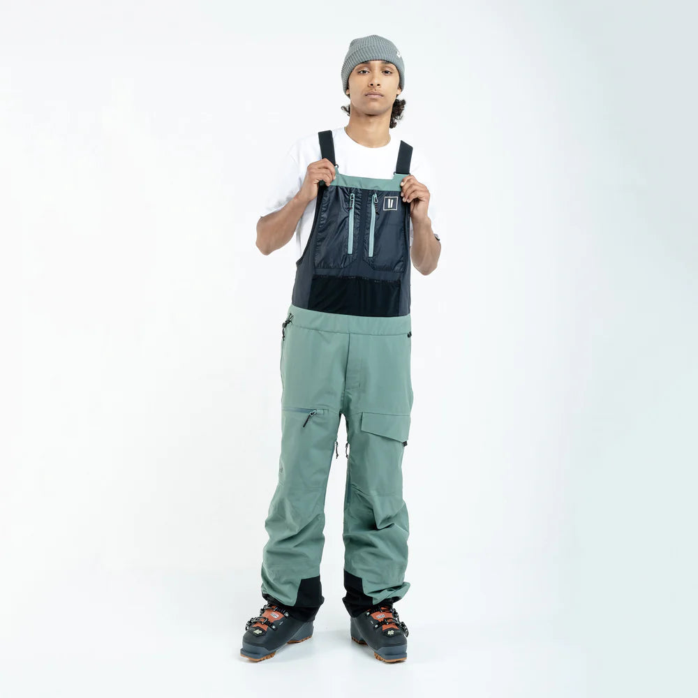 PLANKS CHARGER 3L Bib Shell Pant 2024 Sage Green Snow and Surf