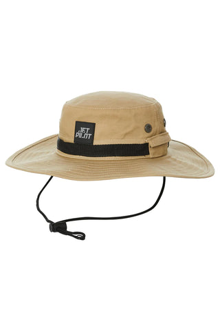 JETPILOT Hiker Wide Brim Bucket Hat - Khaki