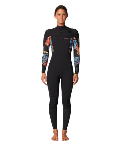 O'Neill Women's Bahia 3/2mm Steamer Chest Zip Wetsuit 2025 - Vintage Aloha