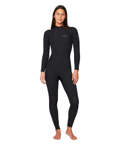 O'Neill Women's Bahia 3/2mm Steamer Back Zip Wetsuit 2025 - Black