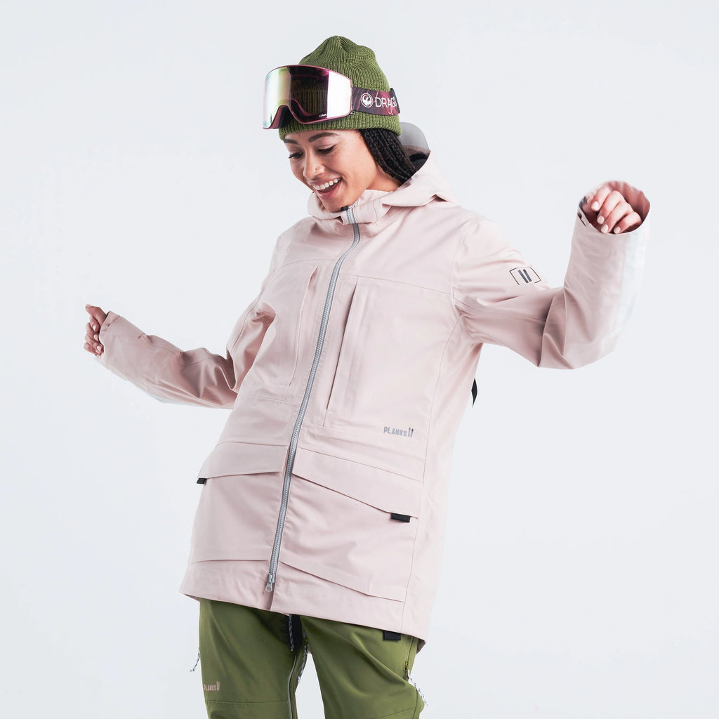 PLANKS Roamer 3 layer woman s shell jacket Powder Pink 2022