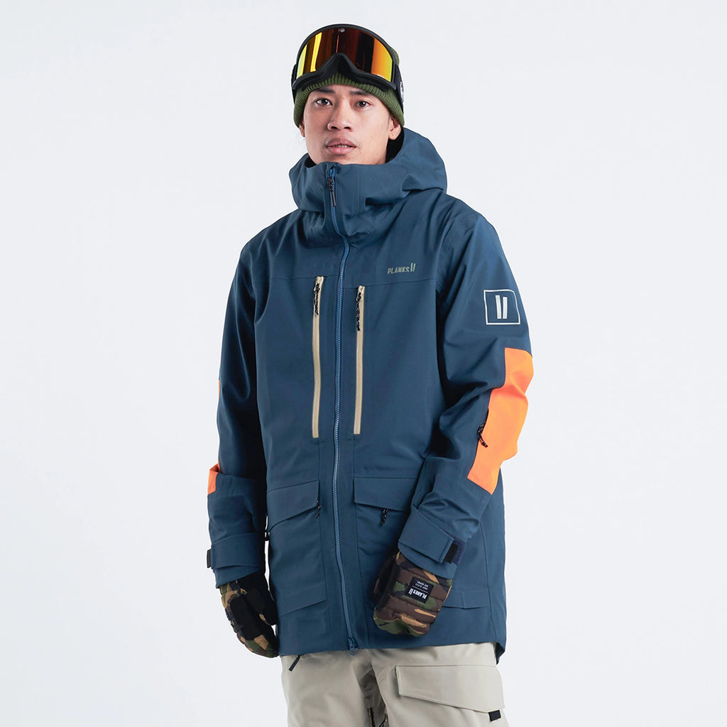 PLANKS CHARGER 3 layer men s shell jacket Navy 2022 Snow and Surf