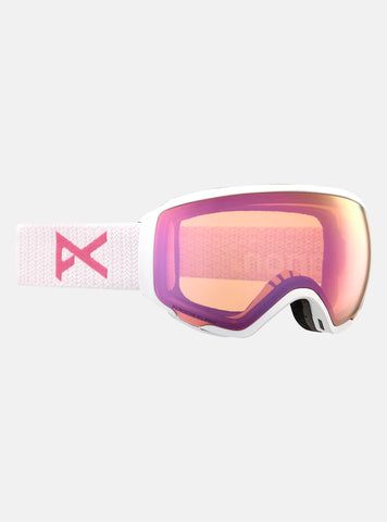 ANON Women's WM1 Goggles 2025 with Bonus Lens and MFI Face Mask - White
