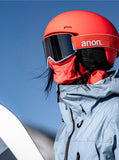 ANON Women's WM3 Goggles 2025 with Bonus Lens and MFI Face Mask - Peach Echo