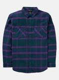 Burton Favorite Long Sleeve Flannel 2025 - Deep Emerald Imperial Purple Plaid