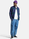 Burton Favorite Long Sleeve Flannel 2025 - Deep Emerald Imperial Purple Plaid