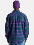 Burton Favorite Long Sleeve Flannel 2025 - Deep Emerald Imperial Purple Plaid