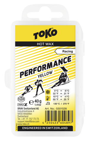 TOKO Base Performance Yellow Racing Wax - 40g