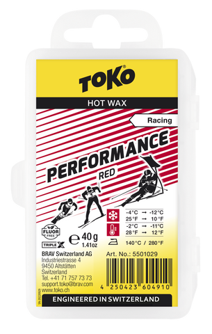 TOKO Base Performance Red Racing Wax - 40g