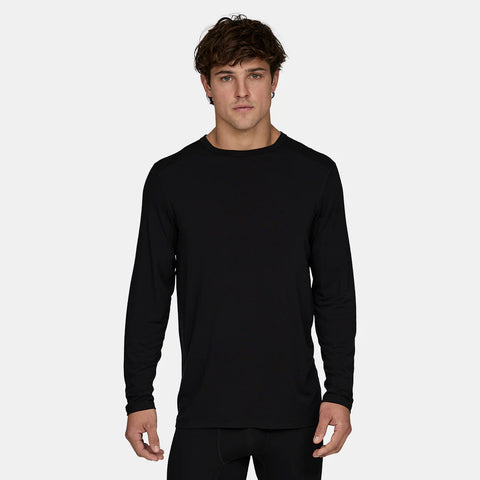 Le Bent Mens Lightweight Crew Top - Black