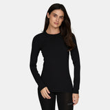 Le Bent Womens Lightweight Crew Top - Black