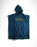 Follow Towelie Hooded Towel - Navy