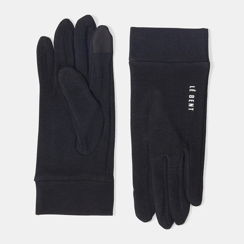 Le Bent Heavyweight Grid Fleece Glove Liner - Black