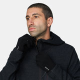 Le Bent Heavyweight Grid Fleece Glove Liner - Black