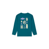 PICTURE Maribo LS Surf Tee - Deep Water