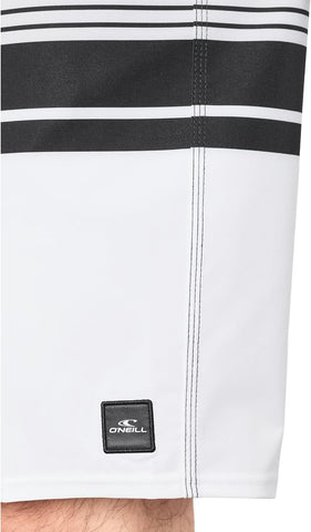 O'Neill Lennox Stripe 21" Boardshort - White
