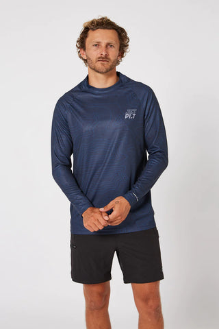 JETPILOT Venture Long Sleeve Hydro Mens Tee - Navy