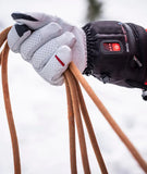 LENZ HEAT Heated Glove 9.0 Finger Cap WOMEN - White Black