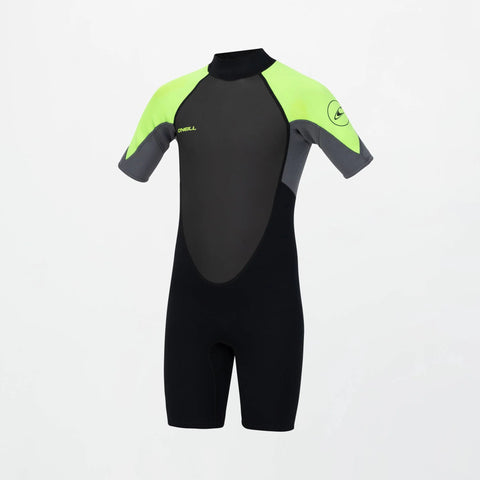 O'NEILL Boy's Reactor 2mm Short Sleeve Spring Suit Back Zip 2026/27 - Lime Black