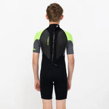 O'NEILL Boy's Reactor 2mm Short Sleeve Spring Suit Back Zip 2026/27 - Lime Black