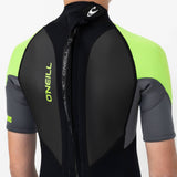 O'NEILL Boy's Reactor 2mm Short Sleeve Spring Suit Back Zip 2026/27 - Lime Black
