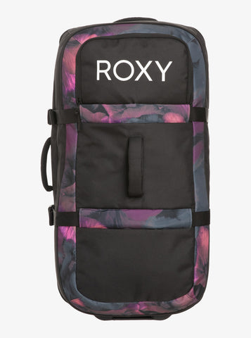 ROXY Long Haul Travel Bag 105L Large Wheeled Suitcase 2024 - True Black Pansy Pansy
