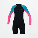 O'NEILL Girl's Reactor 2mm Long Sleeve Spring Suit Back Zip 2026/27 - Blue Curacao