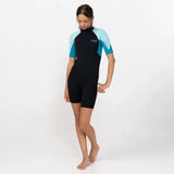 O'NEILL Girl's Reactor 2mm Short Sleeve Spring Suit Back Zip 2026/27 - Bright Blue