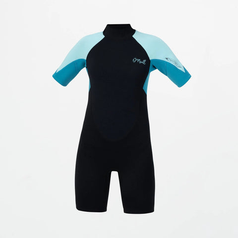O'NEILL Girl's Reactor 2mm Short Sleeve Spring Suit Back Zip 2026/27 - Bright Blue