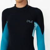 O'Neill Girl's Reactor 3/2mm Steamer Back Zip 2026/27 - Bright Blue