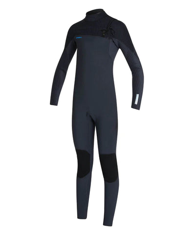 O'Neill Youth Hyperfreak 4/3+ Chest Zip Wetsuit - Gunmetal/Black