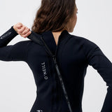 O'Neill Women's Reactor 3/2mm Flatlock Steamer Wetsuit 2026 - Black