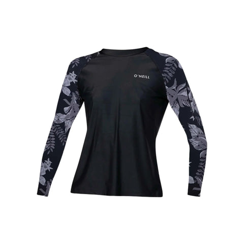O'Neill Women's Salina Long Sleeve Rash Vest 2026/27 - Tropic Noir