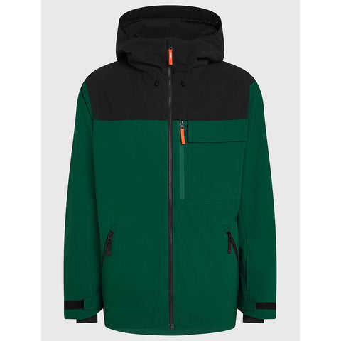 O'Neill Men's PEAK Snow Jacket 2026 - Emerald Envy Colour Block