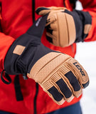 LENZ Ski Gloves Mens - Brown/Black