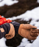 LENZ Ski Gloves Mens - Brown/Black