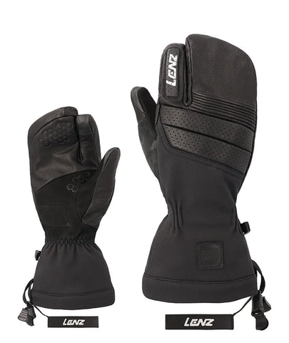 LENZ Ski Gloves Lobster Mens - Black