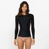 O'Neill Women's Bahia 1/4 Zip Long Sleeve Rash Vest 2026/27 - Tangerine Tile