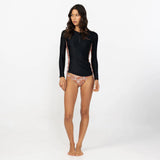 O'Neill Women's Bahia 1/4 Zip Long Sleeve Rash Vest 2026/27 - Tangerine Tile