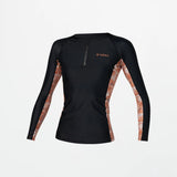 O'Neill Women's Bahia 1/4 Zip Long Sleeve Rash Vest 2026/27 - Tangerine Tile