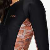 O'Neill Women's Bahia 1/4 Zip Long Sleeve Rash Vest 2026/27 - Tangerine Tile