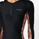 O'Neill Women's Bahia 1/4 Zip Long Sleeve Rash Vest 2026/27 - Tangerine Tile