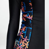 O'Neill Women's Bahia 1/4 Zip Long Sleeve Rash Vest 2026 - Tropic Texta