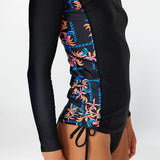 O'Neill Women's Bahia 1/4 Zip Long Sleeve Rash Vest 2026 - Tropic Texta