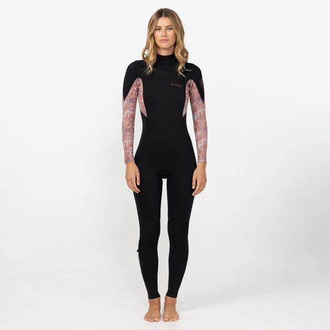 O'Neill Women's Bahia 3/2mm Steamer Chest Zip Wetsuit 2027 - Tangerine Tile