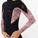 O'Neill Women's Bahia 3/2mm Steamer Chest Zip Wetsuit 2027 - Tangerine Tile