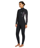 O'NEILL Women's Bahia 4/3mm Steamer Chest Zip Wetsuit 2023 - Black Night Reef