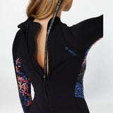 O'NEILL Women's Bahia 2mm Long Sleeve Mid Spring Suit Back Zip 2026 - Tropic Texta