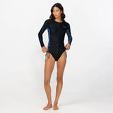 O'Neill Women's Bahia Front Zip Long Sleeve Rash Vest 2026/27 - Seawater Floral