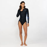 O'Neill Women's Bahia Front Zip Long Sleeve Rash Vest 2026/27 - Seawater Floral